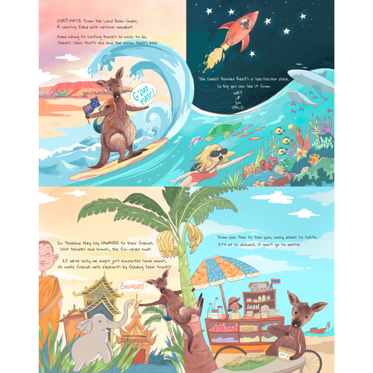 Wally The Wandering Wallaby's Around the World Adventure (Book #1)