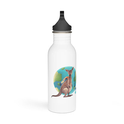 Wally the Wandering Wallaby Stainless Steel Water Bottle