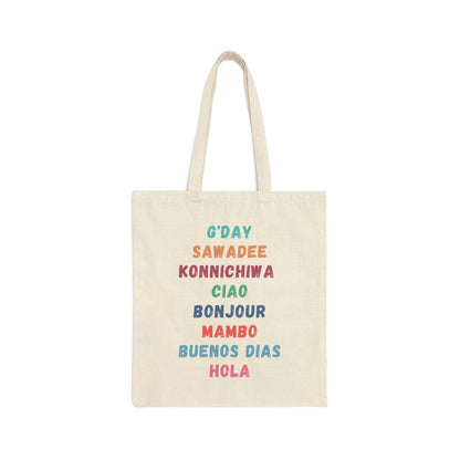 Wanderer/Global Greetings Double-sided Canvas Tote Bag