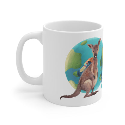 Wally the Wandering Wallaby Ceramic Mug