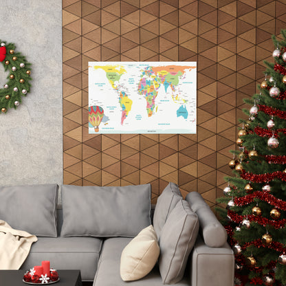 Wally's World Map Poster