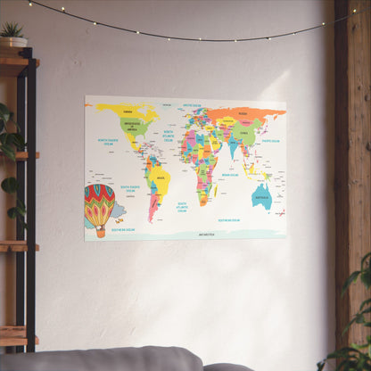 Wally's World Map Poster