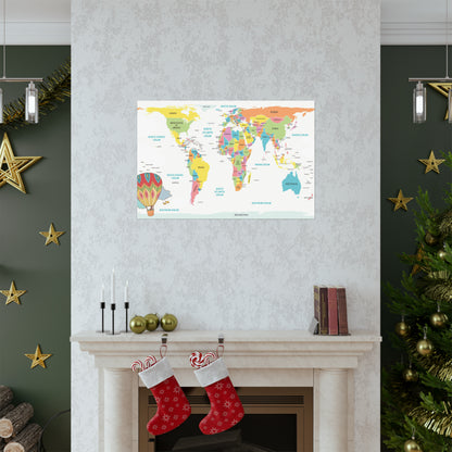 Wally's World Map Poster